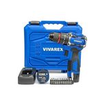 دریل پیچ گوشتی چکشی براشلس شارژی 10 میلی متری 16 ولت ویوارکس مدل 1610V-21BL
