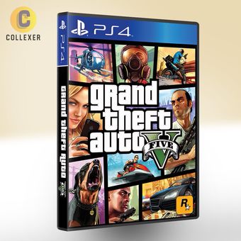 جعبه دی وی دی کلکسیونی بازی جی تی ای وی 5 (GTA V) طرح پلی استیشن چهار PS4 - کد 01