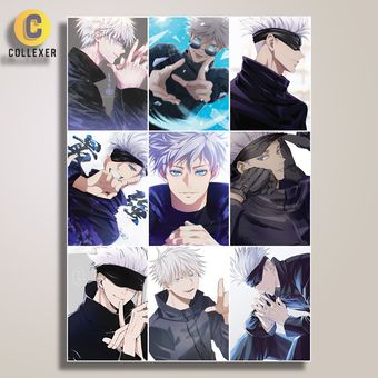 استیکر پک 9 تکه انیمه جوجوتسو کایسن طرح ستورو گوجو (Satoru Gojo) Jujutsu Kaisen - کد 02