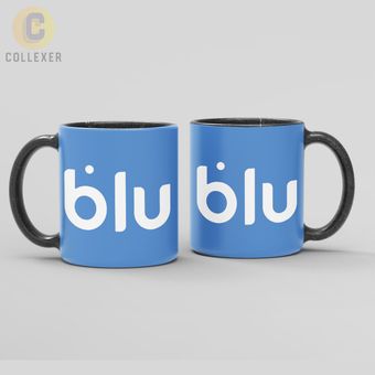 ماگ طرح بلو بانک | چاپ دوطرفه ماندگار | سفید، مشکی، حرارتی کد 02