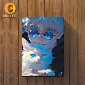 تابلو شاسی انیمه جوجوتسو کایسن طرح ستورو گوجو (Satoru Gojo) Jujutsu Kaisen در سایزبندی متنوع - کد 01