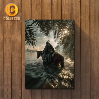 تابلو شاسی مذهبی حضرت عباس (قمر بنی هاشم) در سایزبندی متنوع - کد 01