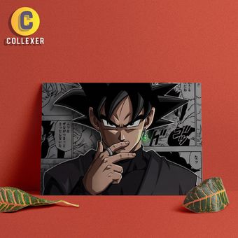 تابلو شاسی انیمه دراگون بال طرح گوکو بلک (Goku Black) Dragon Ball در سایزبندی متنوع - کد 01