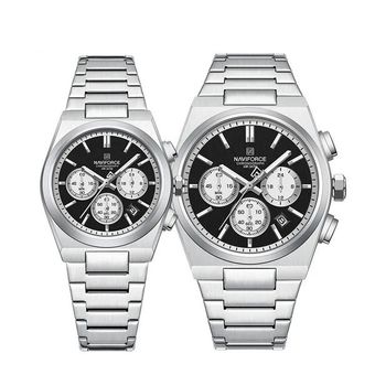 ست ساعت مچی عقربه ای زنانه و مردانه نیوی فورس مدل NF8048SBS