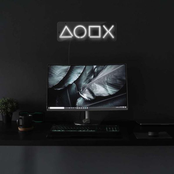 چراغ نئونی دیواری آرن تیم طرح آیکون دسته پلی استیشن کد3