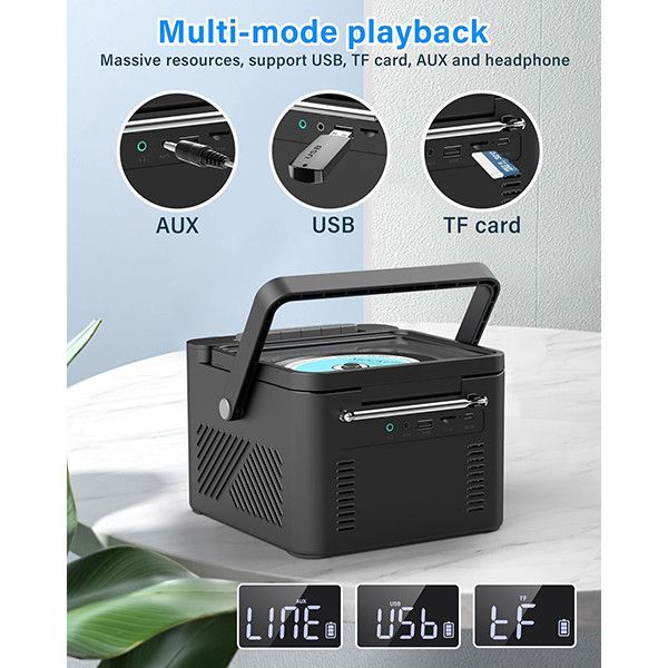 پخشکننده سیدی بومباکس 2025 کاست خور ،پخش کننده موسیقی مدل CD-W16