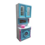 ست اسباب بازی آشپزخانه مدل کابینت و ماکروفر و ماشین لباسشویی و قابلمه