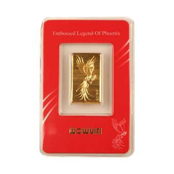 شمش طلا 24 عیار گالری تاج آبادی سیمرغ کد  T-2