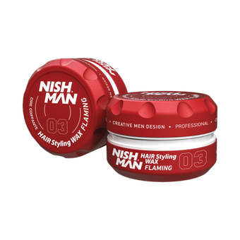 Nishman Hair Styling Wax | Flaming No.03 واکس مو نیشمن قرمز