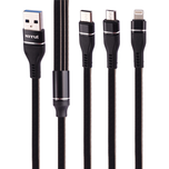 کابل 3 سر فست شارژ Nitu NT-UC038 3.1A 1.2m