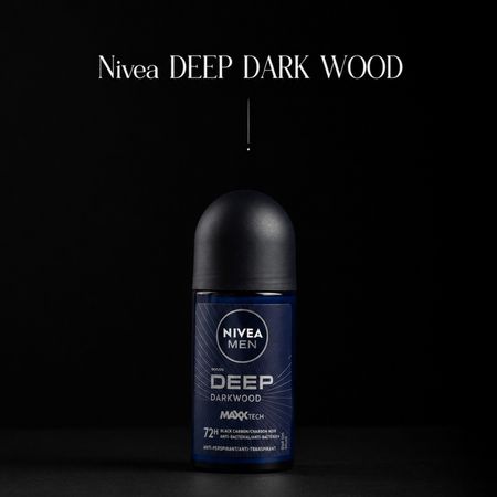 مام رولی دیپ دارک وود نیوا 50 میل Nivea DEEP DARK WOOD Deodorant Roll