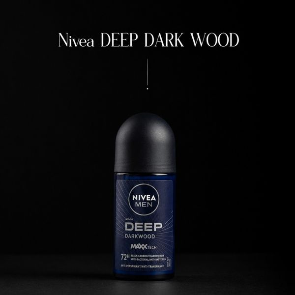 مام رولی دیپ دارک وود نیوا 50 میل Nivea DEEP DARK WOOD Deodorant Roll