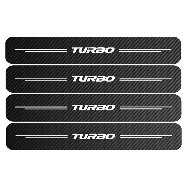 برچسب بدنه خودرو مهدیار طرح پارکابی کربن TURBO کد SP189 بسته 4 عددی