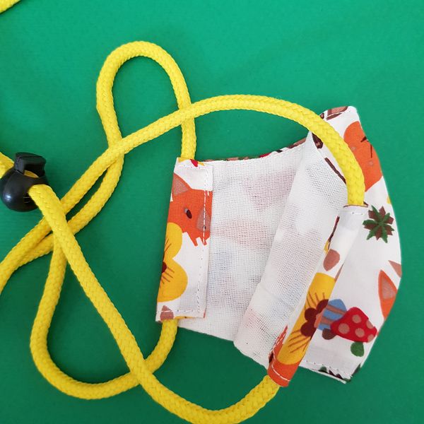 ماسک پارچه‌ای بچگانه مدل گل