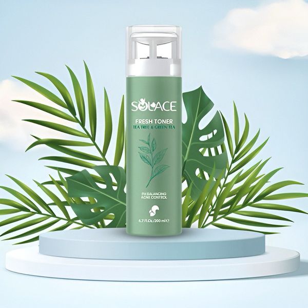 تونر پاک کننده صورت سولس مدل Tea Tree & Green Tea مناسب برای پوست های چرب و مختلط حجم 200 میلی لیتر
