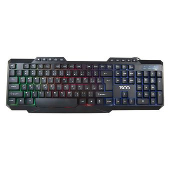 کیبورد سیم دار تسکو مدل TK 8019، سوئیچ ممبران،نورپردازی LED RGB با گارانتی شرکتی