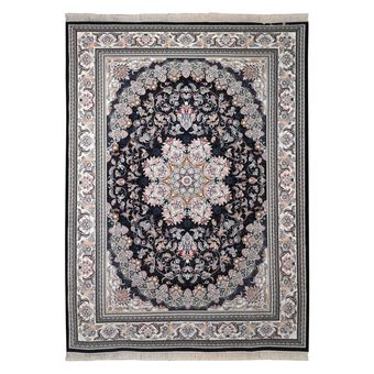 فرش مشهد 700شانه تراکم 2550 کد 722146 زمینه سرمه ای ارسال رایگان درب منزل + تضمین اصالت