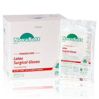 دستکش جراحی nova - سایز 7/5 - 1 بسته (50 عددی)