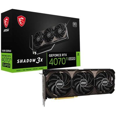 کارت گرافیک ام اس آی مدل RTX 4070 Ti Super OC Shadow 3X حافظه 16 گیگابایت استوک