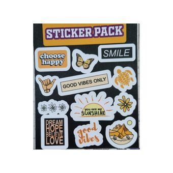 استیکرپک مدل وایب نارنجی مجموعه 12 عددی