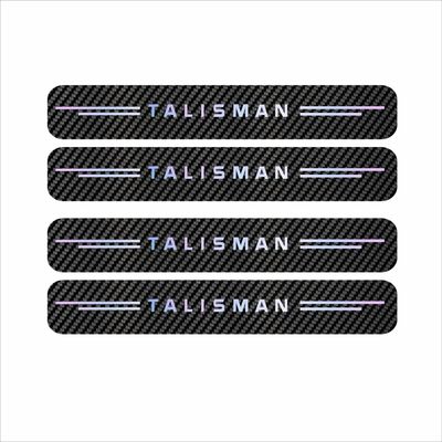 برچسب پارکابی خودرو سولگی مدل کربن هفت رنگ کد J111 مناسب برای TALISMAN بسته 4 عددی