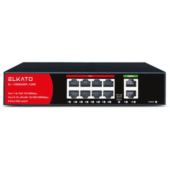 سوییچ شبکه POE الکاتو مدل  ELKATO EL-1SG0820GP-120W (V2)