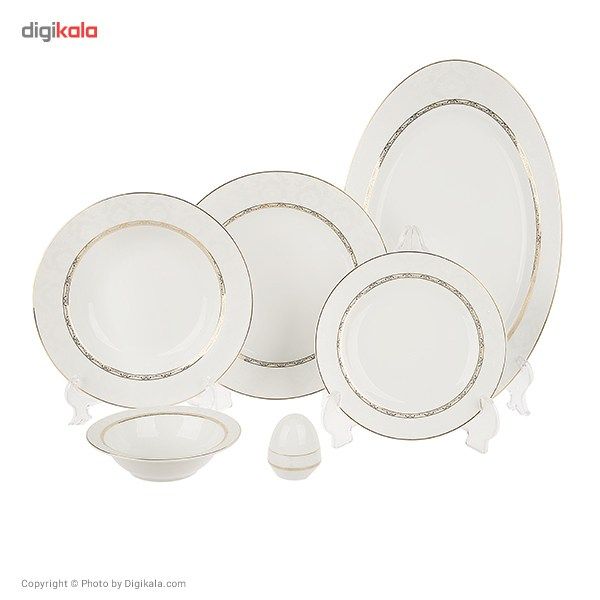 سرویس غذاخوری 28 پارچه چینی زرین ایران سری ایتالیا اف مدل هدیه درجه عالی