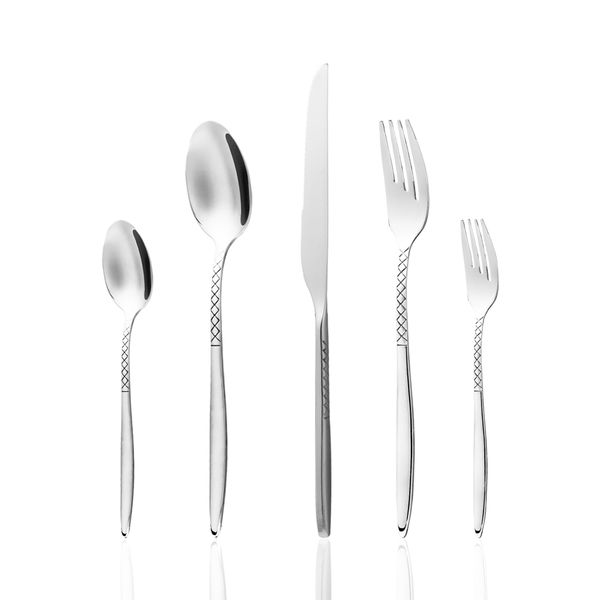 سرویس قاشق، چنگال و کارد استیل 146 پارچه 30 نفره کابان مدل 166