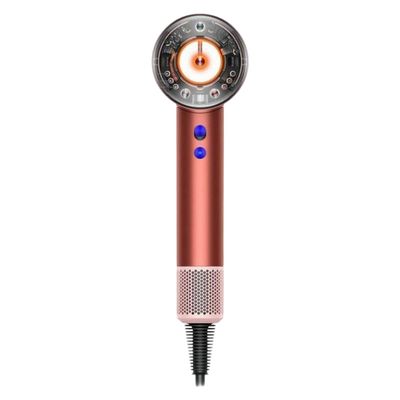 سشوار خانگی 220 وات دایسون مدل Supersonic nural HD16، موتور AC، وزن 2140 گرم، دارای سری متمرکز‌کننده باریک، متمرکز‌کننده پهن، سر