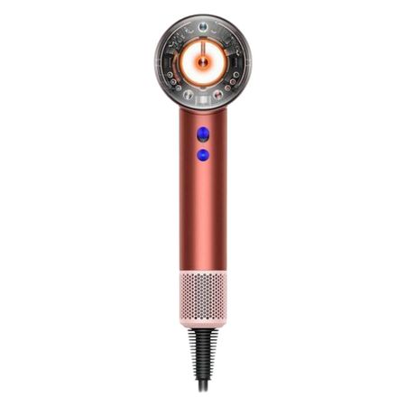 سشوار خانگی 220 وات دایسون مدل Supersonic nural HD16، موتور AC، وزن 2140 گرم، دارای سری متمرکز‌کننده باریک، متمرکز‌کننده پهن، سر
