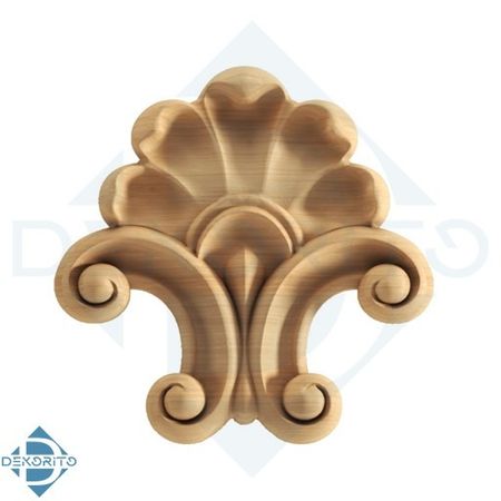 گل منبت راش کد O114 - 100*100*14