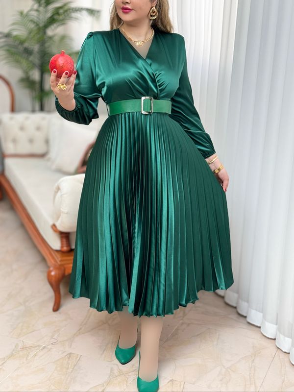 پیراهن ساتن پلیسه 2703