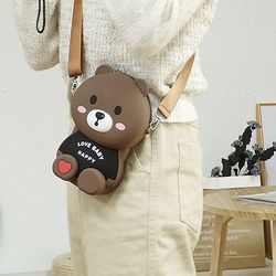 کیف دوشی بچگانه مدل تدی فانتزی سیلیکونی کدbig tedy