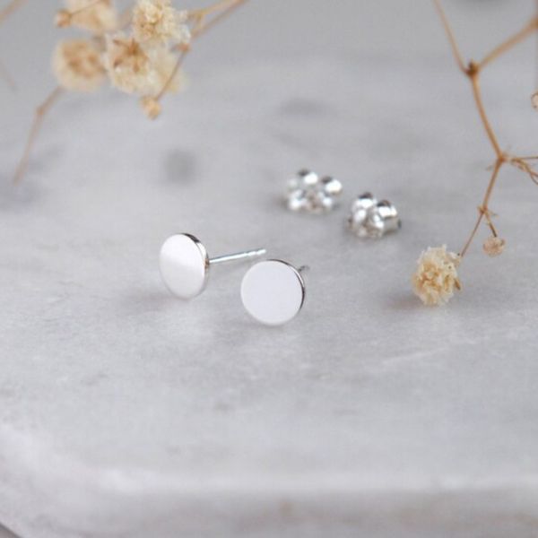 گوشواره نقره زنانه مدل مینیمال مجموعه سه عددی