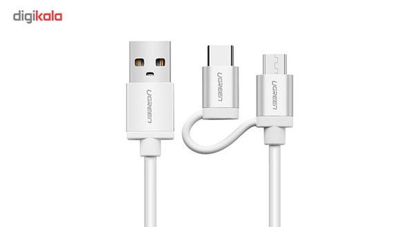 کابل تبدیل USB به USB-C/microUSB یوگرین مدل US177 طول 1.5 متر
