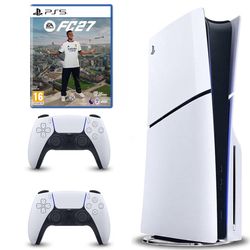 کنسول بازی سونی مدل PlayStation 5 Slim ظرفیت 1 ترابایت ریجن CFI-2116 اروپا به همراه دسته اضافی و بازی EA Sports FC 27