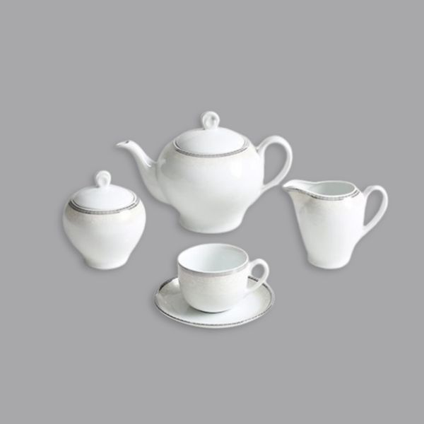 سرویس غذاخوری 102 پارچه 12 نفر چینی زرین ایران مدل ایتالیا اف ریوا درجه عالی