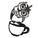 استیکر طرح جغد و لیوان قهوه مدل coffee boof