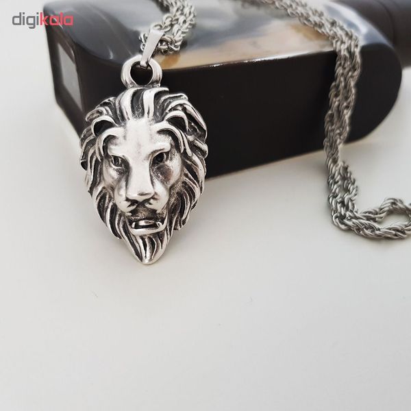 گردنبند مردانه طرح شیر کد g65