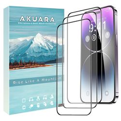 محافظ صفحه نمایش آکوآرا مدل Full AKU مناسب برای گوشی موبایل اپل iPhone 16 مجموعه سه عددی