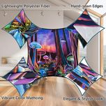 پوستر پارچه ای فیانی مدل بک دراپ بلک لایت کد F108