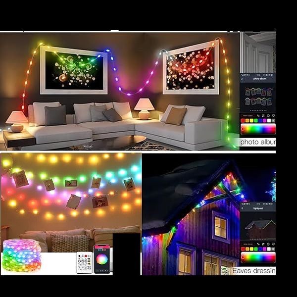 ریسه ال ای دی مدل فول کالر هوشمند بلوتوثی کد RGB IC usb 5v طول 10 متر