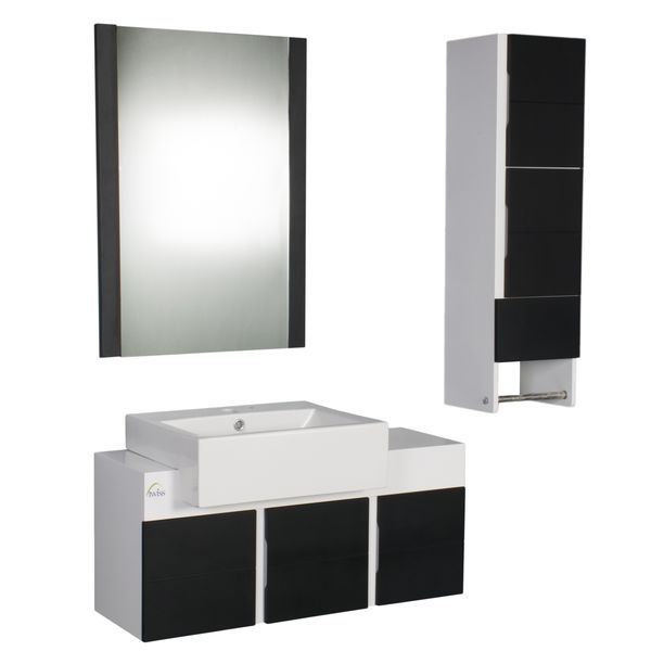 ست کابینت و روشویی توییس مدل tws 1017 به همراه آینه و باکس