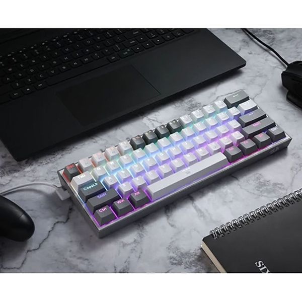 Keyoard Gaming REDRAGON K617 FIZZ Gray - White
