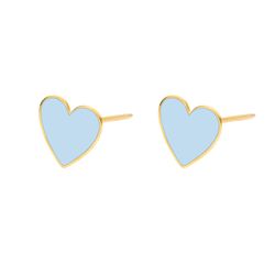 گوشواره میخی طلا 18 عیار زنانه مریم اکرمی گلد گالری مدل قلب ساده*572