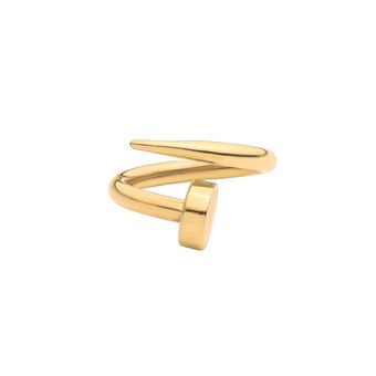 انگشتر طلا 18 عیار زنانه مریم اکرمی گلد گالری مدل میخ بولد