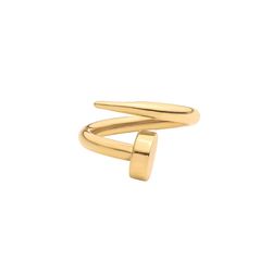 انگشتر طلا 18 عیار زنانه مریم اکرمی گلد گالری مدل میخ بولد