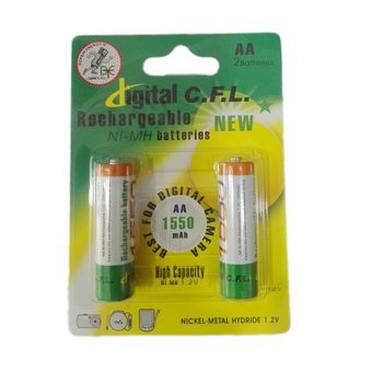 باتری قلمی قابل شارژ  Digital C.F.L مدل D1550 بسته 2 عددی