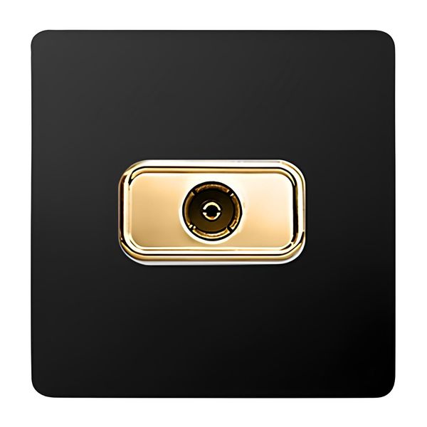 پریز آنتن صنایع آسیا الکتریک مدل کریستال BLK-GLD