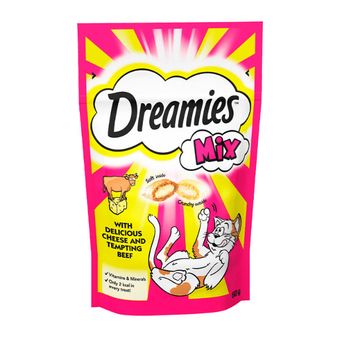 غذای تشویقی گربه دریمیز مدل گوشت گاو و پنیر وزن 60 گرم